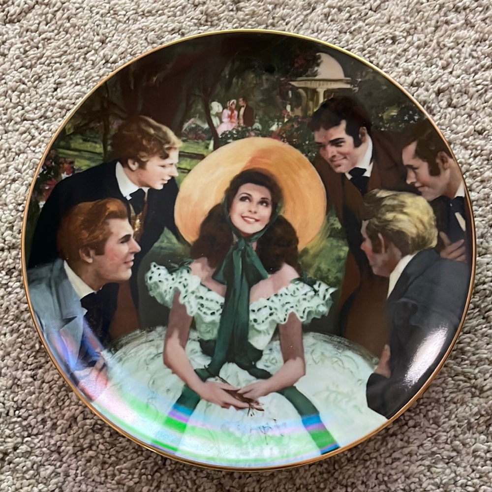 Collectors Plate - Scarlett and her Suitors-Golden Anniversary Series-Plate #1
